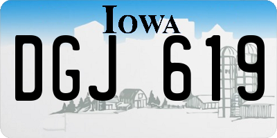 IA license plate DGJ619