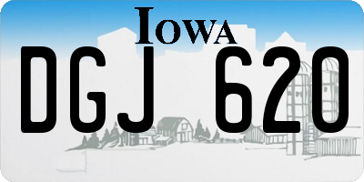 IA license plate DGJ620