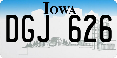 IA license plate DGJ626