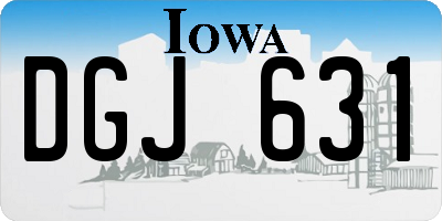 IA license plate DGJ631