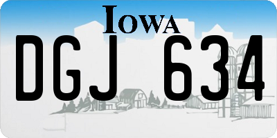 IA license plate DGJ634