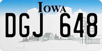 IA license plate DGJ648