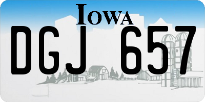 IA license plate DGJ657