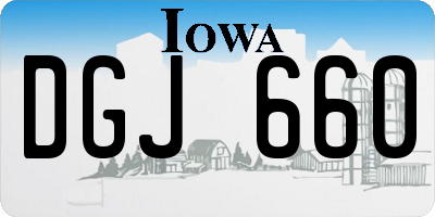 IA license plate DGJ660