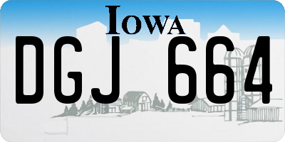 IA license plate DGJ664