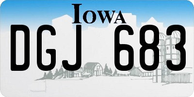 IA license plate DGJ683