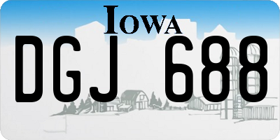 IA license plate DGJ688