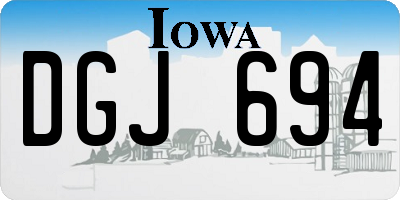 IA license plate DGJ694