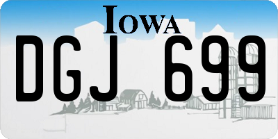 IA license plate DGJ699