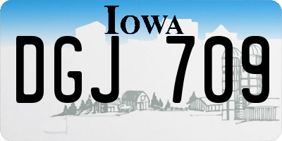 IA license plate DGJ709