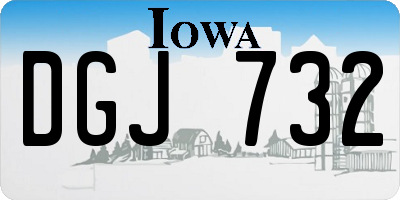 IA license plate DGJ732