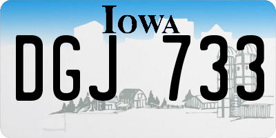 IA license plate DGJ733