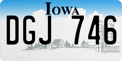 IA license plate DGJ746
