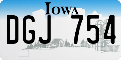 IA license plate DGJ754