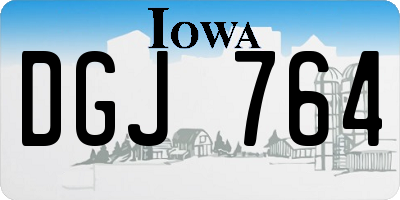 IA license plate DGJ764