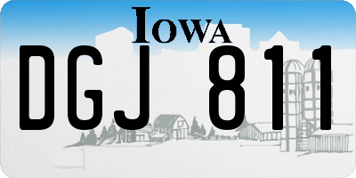 IA license plate DGJ811