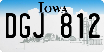 IA license plate DGJ812