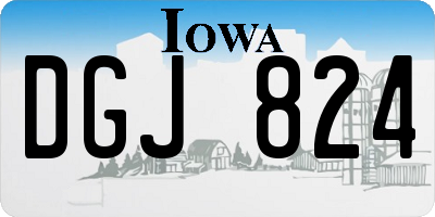 IA license plate DGJ824