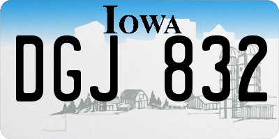 IA license plate DGJ832