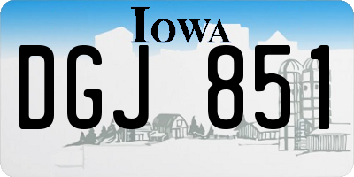 IA license plate DGJ851