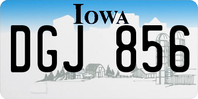 IA license plate DGJ856