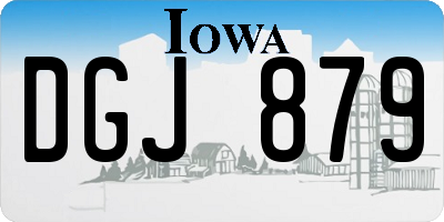 IA license plate DGJ879