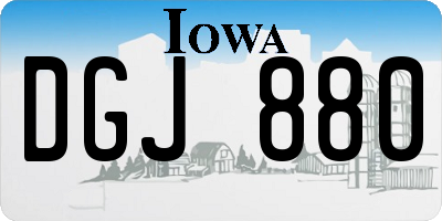 IA license plate DGJ880