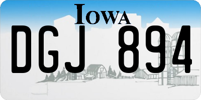 IA license plate DGJ894