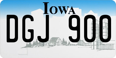 IA license plate DGJ900