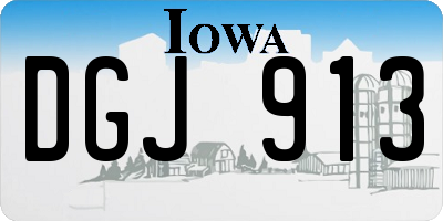IA license plate DGJ913