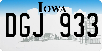 IA license plate DGJ933