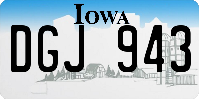 IA license plate DGJ943
