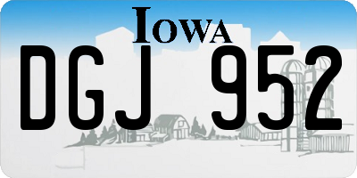 IA license plate DGJ952