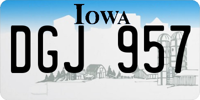 IA license plate DGJ957