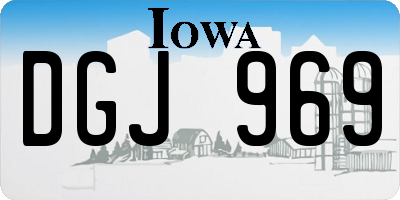 IA license plate DGJ969