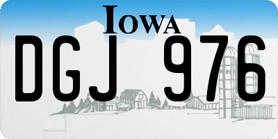 IA license plate DGJ976