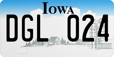 IA license plate DGL024