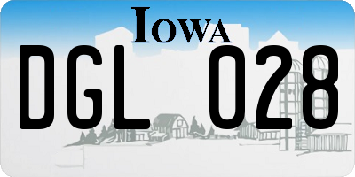 IA license plate DGL028