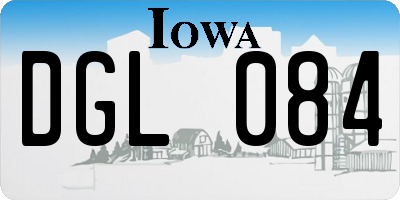 IA license plate DGL084