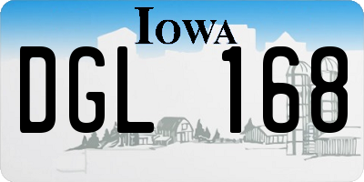 IA license plate DGL168