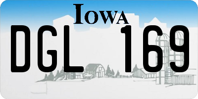 IA license plate DGL169