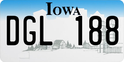 IA license plate DGL188