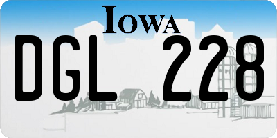 IA license plate DGL228