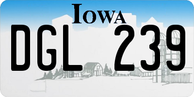IA license plate DGL239