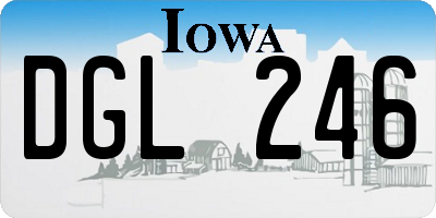 IA license plate DGL246