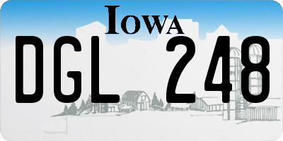 IA license plate DGL248