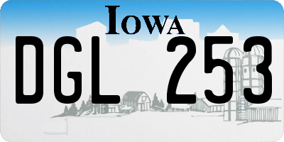 IA license plate DGL253