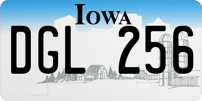 IA license plate DGL256