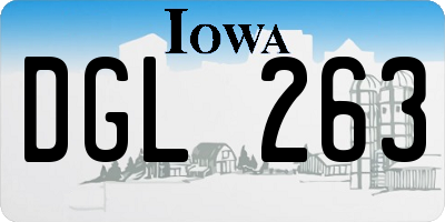 IA license plate DGL263