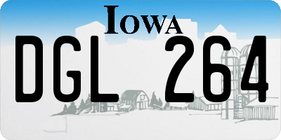 IA license plate DGL264